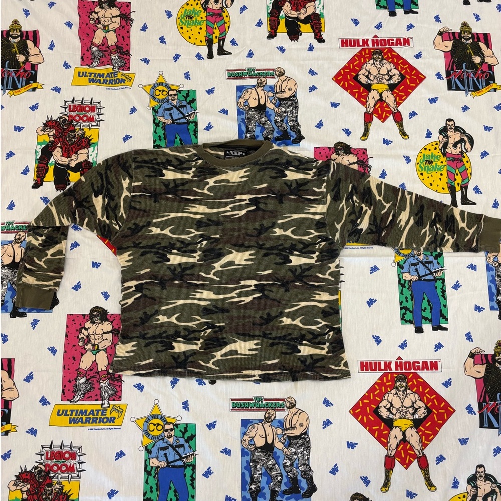 NXP Green camo long sleeve shirt #grunge #vintage